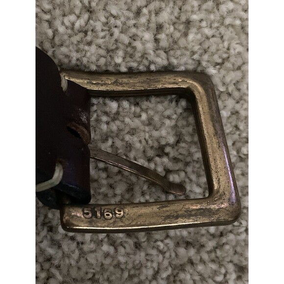 Old Ombu Pampa Leather Blue,Green,Tan & Brown Wax Thread Belt Adult Sz 105 40” L - Picture 6 of 12